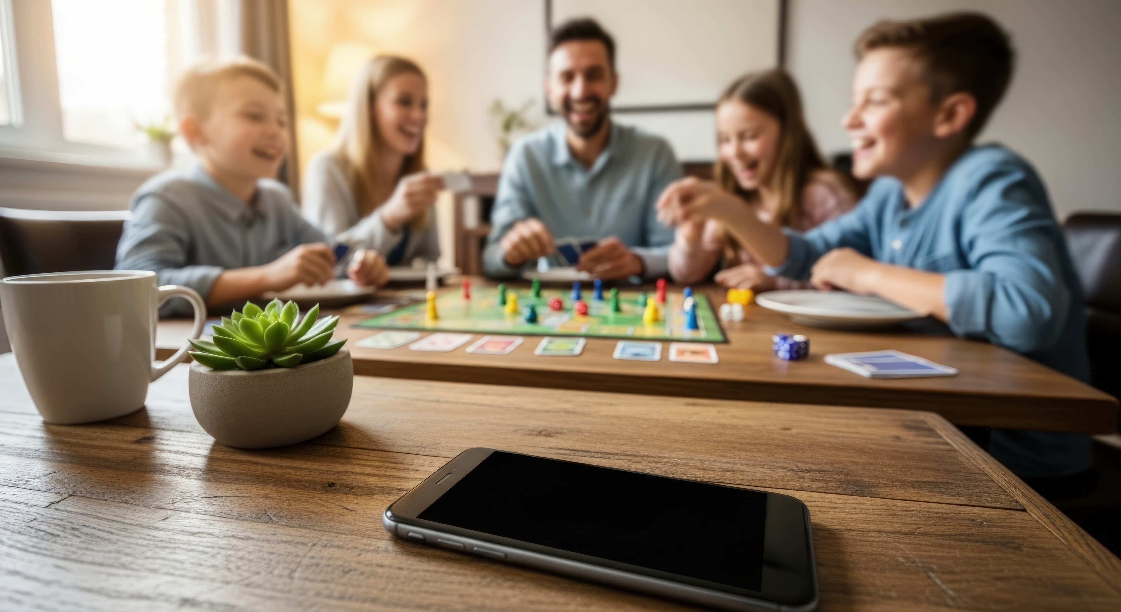 Family gathered together at home, representing thoughtful school communication
