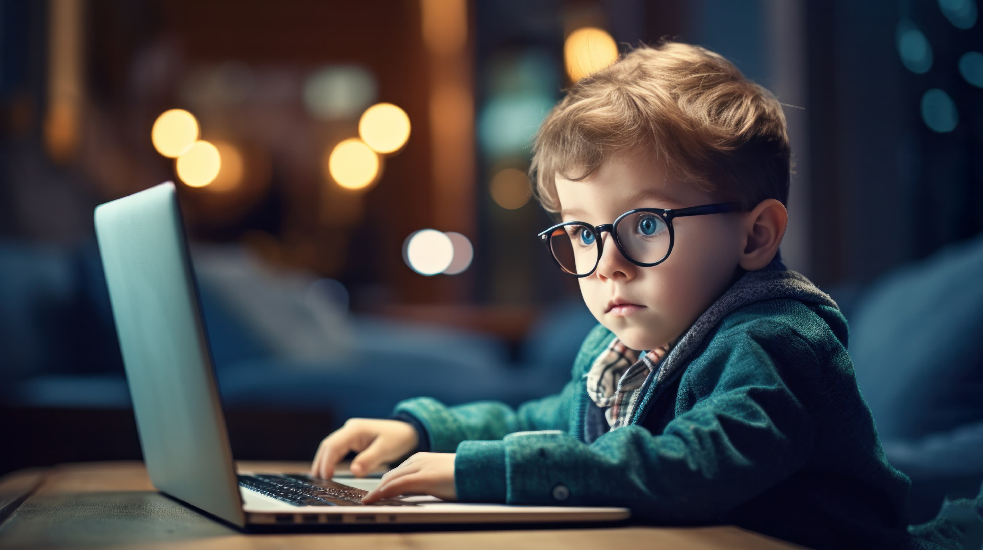 Child exploring technology as part of age-appropriate STEM discovery
